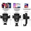 Uchwyt samochodowy w kolorze czarnym na smartfon z funkcją ładowania
