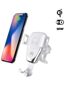 Uchwyt samochodowy w kolorze białym na smartfon