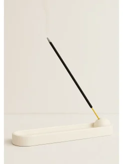 Uchwyt w kolorze białym do kadzidełek - 20 x 4 cm