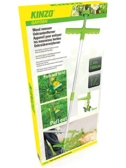 Urządzenie w kolorze srebrno-zielonym do usuwania chwastów - dł. 100 cm