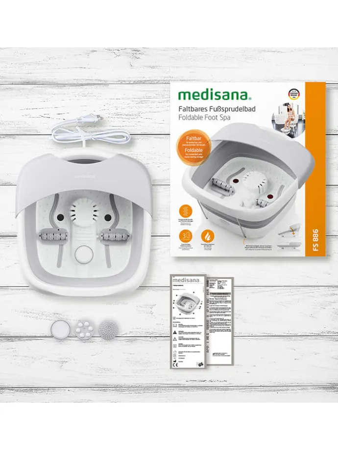 Wanienka-masażer 3w1 "FS 886" w kolorze białym do stóp