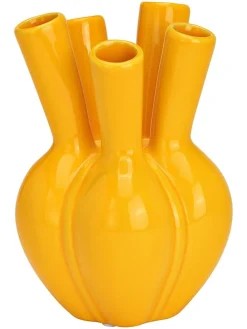 Wazon "Aglio" w kolorze żółtym - wys. 18 x Ø 12 cm