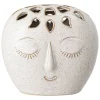 Wazon "Elissa" w kolorze białym - 15,5 x 10 x 14,5 cm