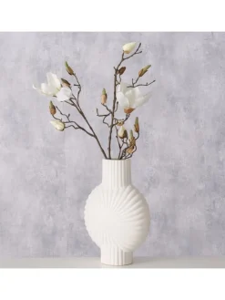 Wazon "Lambet" w kolorze białym - wys. 28 cm
