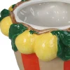 Wazon "Lemon" w kolorze żółto-beżowo-czerwonym - wys. 13 x Ø 19,5 cm