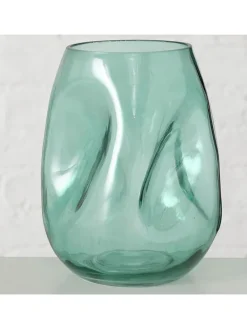 Wazon "Lojin" w kolorze turkusowym - wys. 17,3 x Ø 14 cm
