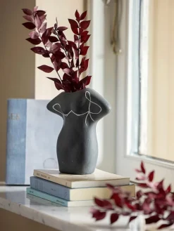 Wazon "Lulu" w kolorze czarnym - 14,5 x 16 cm