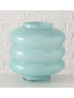 Wazon "Milan" w kolorze turkusowym - wys. 18 x Ø 18 cm