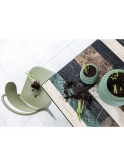 Wazon "Mila" w kolorze zielonym - wys. 16 x Ø 15 cm
