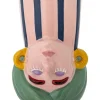Wazon "Miss Jody" w kolorze beżowo-miętowo-żółtym - wys. 22,5 x Ø 14 cm