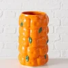 Wazon "Orange" w kolorze pomarańczowo-zielonym - wys. 26,5 x Ø 16 cm