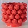 Wazon "Raspberry" w kolorze czerwonym - wys. 19,5 x Ø 22,5 cm