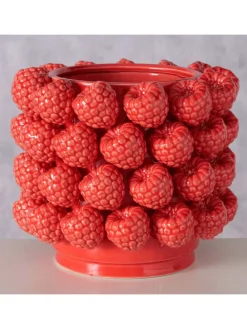 Wazon "Raspberry" w kolorze czerwonym - wys. 19,5 x Ø 22,5 cm