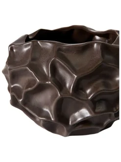 Wazon "Soil" w kolorze ciemnobrązowym - wys. 11,5 x Ø 18 cm