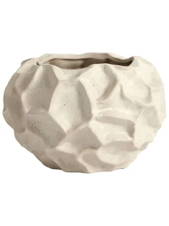 Wazon "Soil" w kolorze kremowym - wys. 11,5 x Ø 18 cm