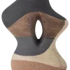 Wazon "Vica" w kolorze beżowo-brązowym - 19,5 x 27 x 11,5 cm
