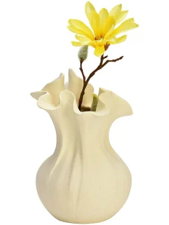 Wazon w kolorze białym - wys. 22 x Ø 14 cm