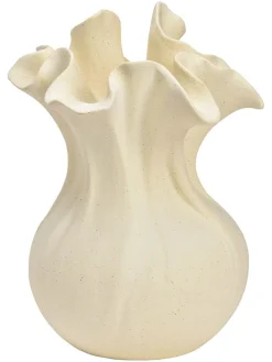Wazon w kolorze białym - wys. 22 x Ø 14 cm