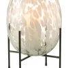 Wazon w kolorze białym z podstawką - wys. 37 x Ø 23 cm
