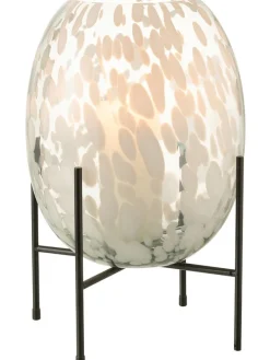 Wazon w kolorze białym z podstawką - wys. 37 x Ø 23 cm