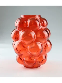 Wazon w kolorze pomarańczowym - wys. 20 x Ø 16 cm