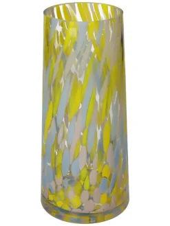 Wazon w kolorze żółto-niebieskim - wys. 25 x Ø 12 cm