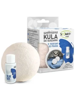 Wełniana kula "Blue Sky" w kolorze białym do suszarki