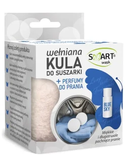 Wełniana kula "Blue Sky" w kolorze białym do suszarki