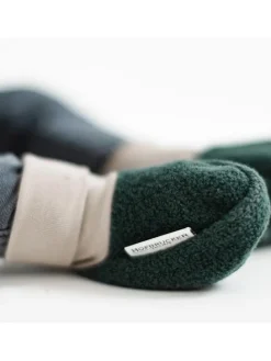 Wełniane buty w kolorze ciemnozielonym dla dzieci