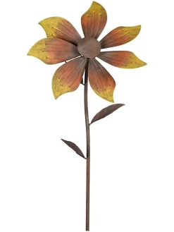 Wiatrak "Flower" w kolorze żółto-pomarańczowym - 35 x 130 x 20 cm
