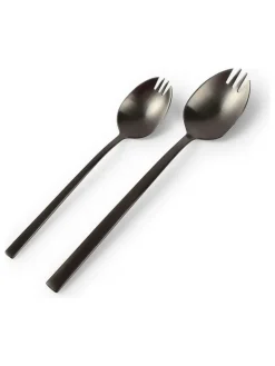 Widelczyki deserowe (6 szt.) "Terno" w kolorze czarnym - dł. 14 cm