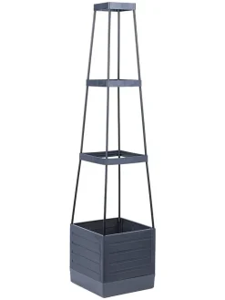 Wieża w kolorze antracytowym do sadzenia roślin - 25 x 115 x 25 cm