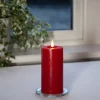 Świeca LED "Flamme Flow" w kolorze czerwonym - wys. 17 cm