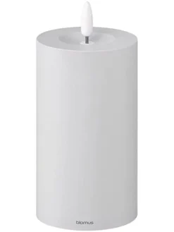 Świeca LED "Noca" w kolorze jasnoszarym - wys. 15 cm
