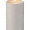Świeca LED "Noca" w kolorze szarym - wys. 15 cm