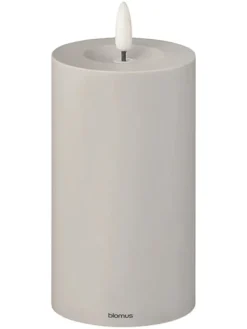 Świeca LED "Noca" w kolorze szarym - wys. 15 cm