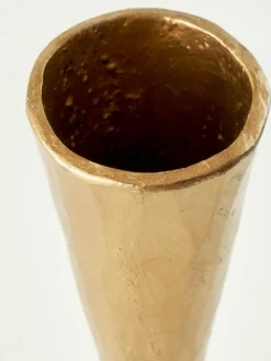 Świecznik "Dupni" w kolorze złotym - wys. 34 x Ø 7 cm