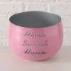 Świecznik "Home" w kolorze ciemnoróżowym - wys. 9 x Ø 13 cm