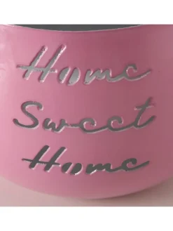 Świecznik "Home" w kolorze ciemnoróżowym - wys. 9 x Ø 13 cm