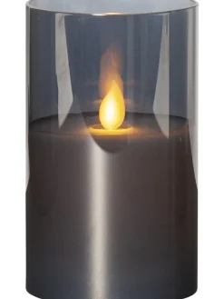 Świecznik LED "M-Twinkle" w kolorze czarnym - wys. 12,5 x Ø 7,5 cm