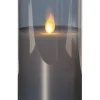 Świecznik LED w kolorze czarnym - wys. 15 x Ø 7,5 cm