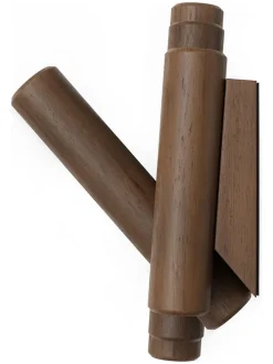 Wieszak ścienny "Picket 8" w kolorze brązowym - 61 x 17 x 4 cm