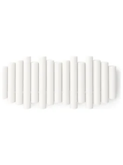 Wieszak ścienny "Picket" w kolorze białym - 38 x 17 x 4 cm
