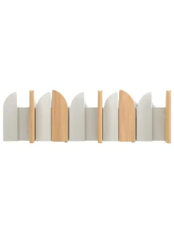 Wieszak ścienny "Saloon" w kolorze beżowo-szarym - 43 x 13,6 x 2,2 cm