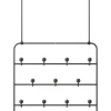 Wieszak "Estique" w kolorze czarno-brązowym na drzwi - 36,2 x 60,3 x 10,8 cm