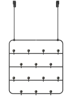 Wieszak "Estique" w kolorze czarno-brązowym na drzwi - 36,2 x 60,3 x 10,8 cm