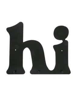 Wieszak "Hi" w kolorze czarnym - 38 x 30 x 2 cm