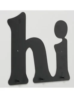 Wieszak "Hi" w kolorze czarnym - 38 x 30 x 2 cm