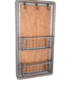 Wieszak w kolorze jasnobrązowym na klucze - 31 x 61 x 9 cm