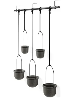 Wiszący kwietnik w kolorze czarnym - 138 x 95 x 18 cm